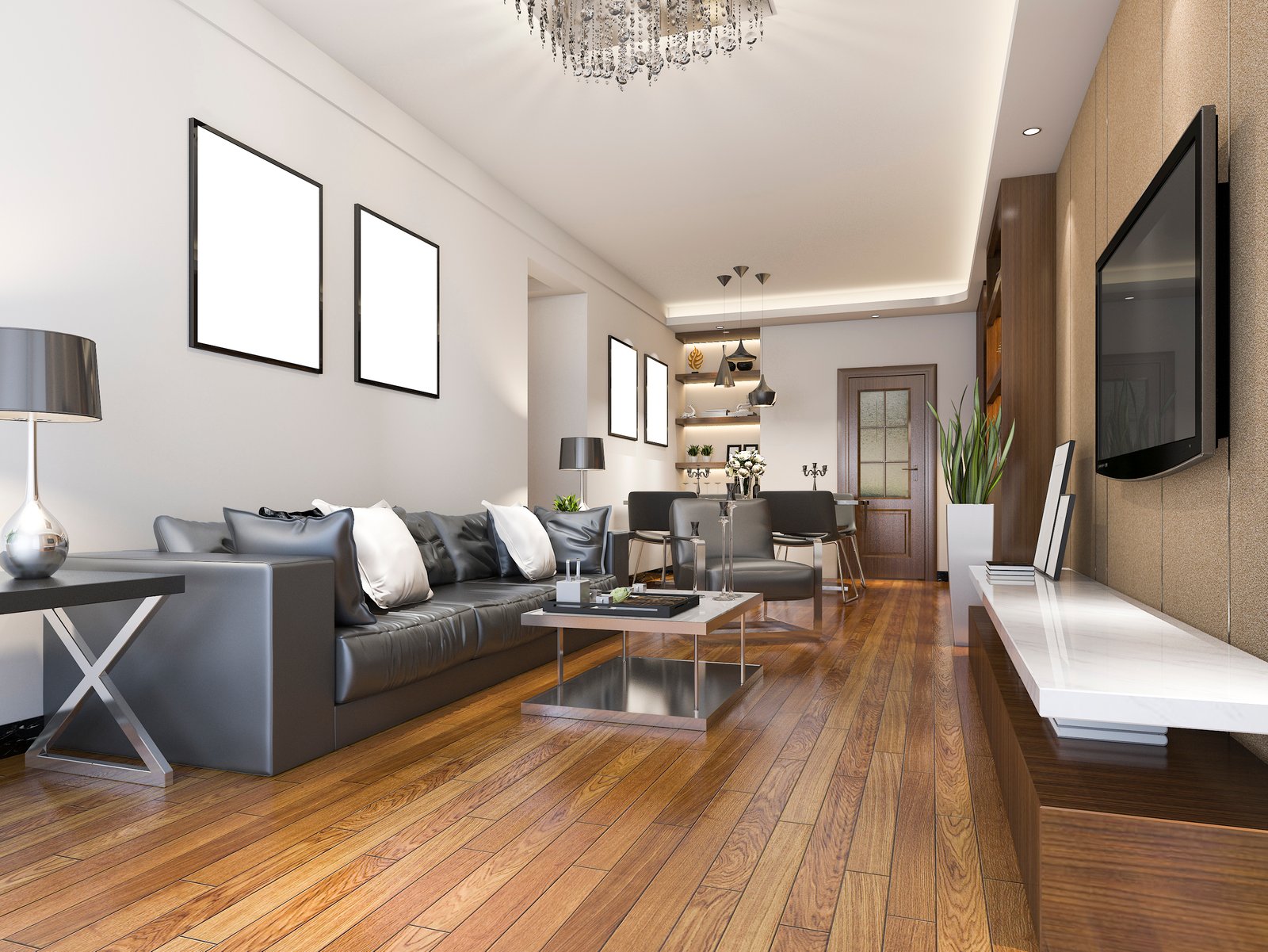 Modern living spaces cleaning