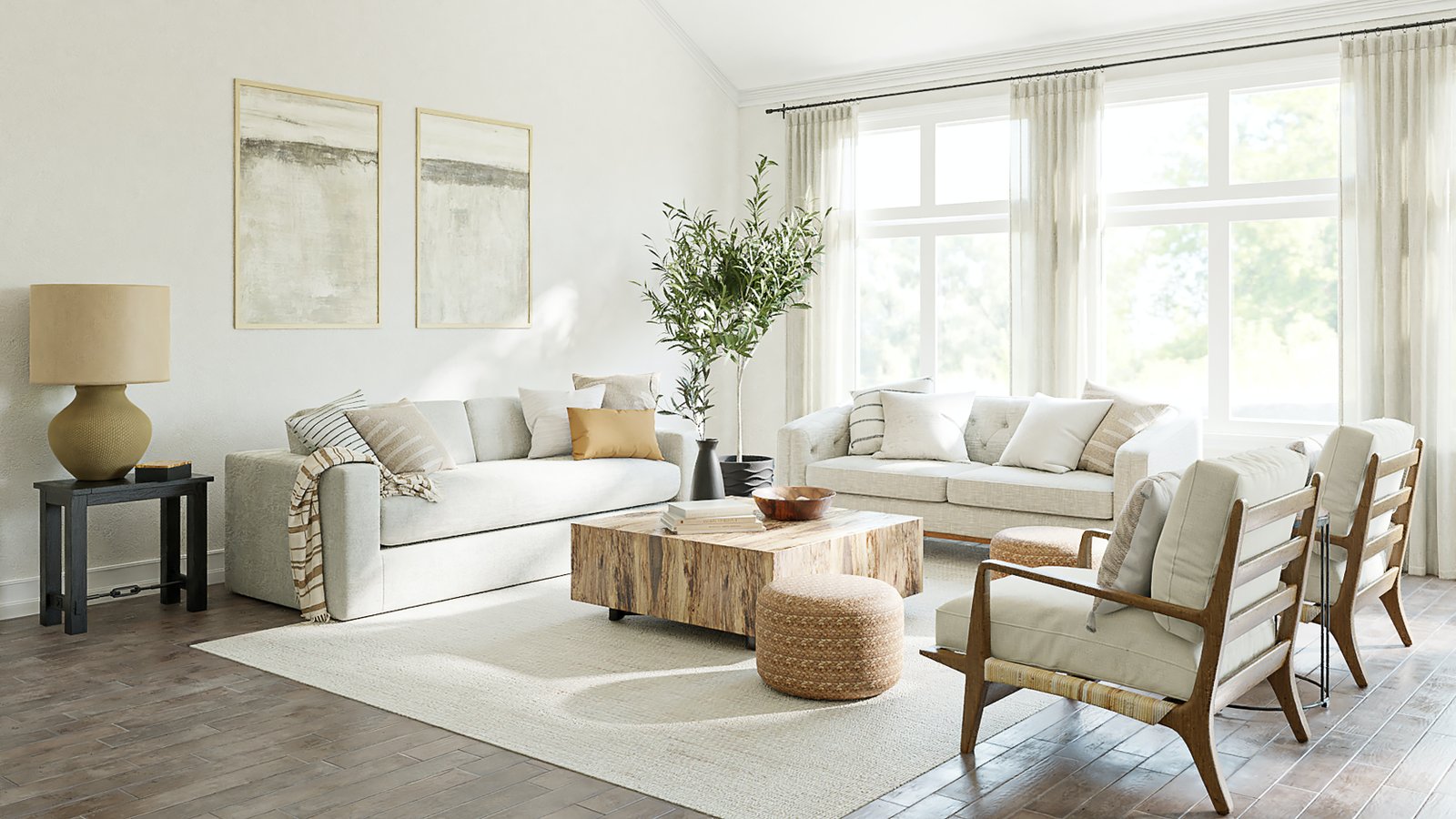 Modern clean living space