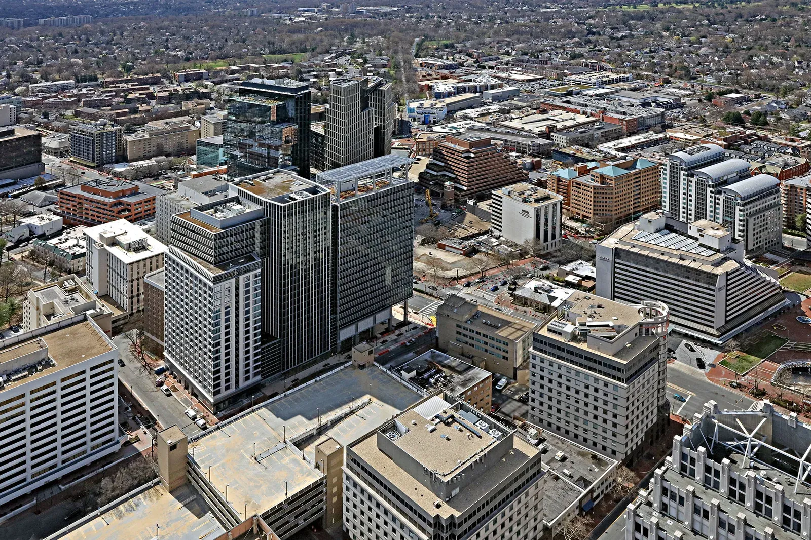 Downtown Bethesda, Maryland looking southwest